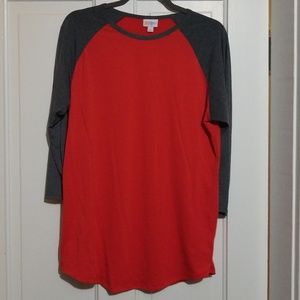 Lularoe red and grey Randy T